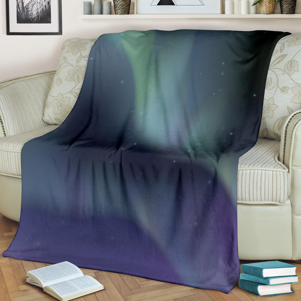 Aurora Borealis Pattern Print Design 01 Premium Blanket