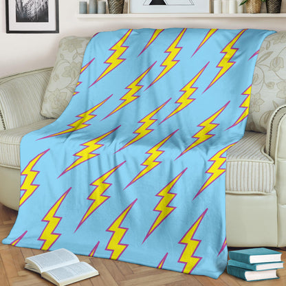 Lightning Thunder Pattern Print Design 02 Premium Blanket