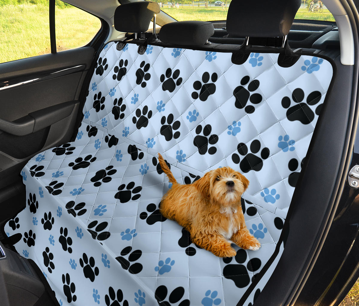 Paw Pattern Print Design A04 Rear Dog Car Seat Cover Hammock