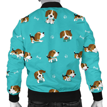 Beagle Pattern Print Design 05 Men Bomber Jacket