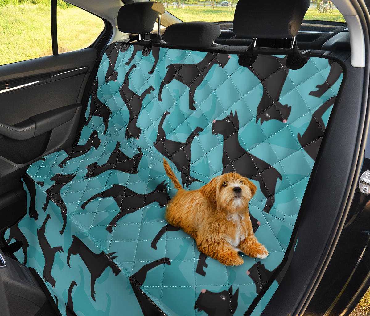 Schnauzers Pattern Print Design A01 Rear Dog Car Seat Cover Hammock