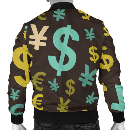 Money Pattern Print Design 01 Men Bomber Jacket
