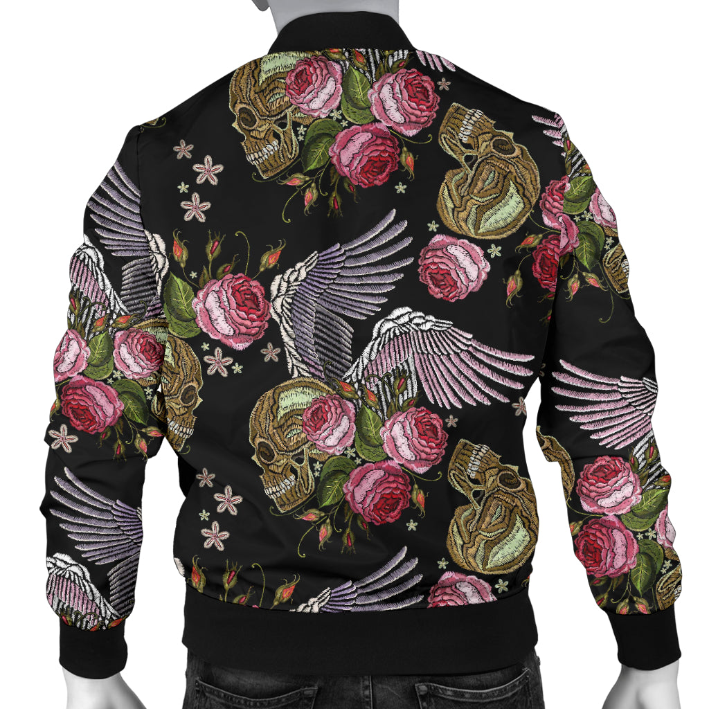 Angel Wings Pattern Print Design 06 Men Bomber Jacket