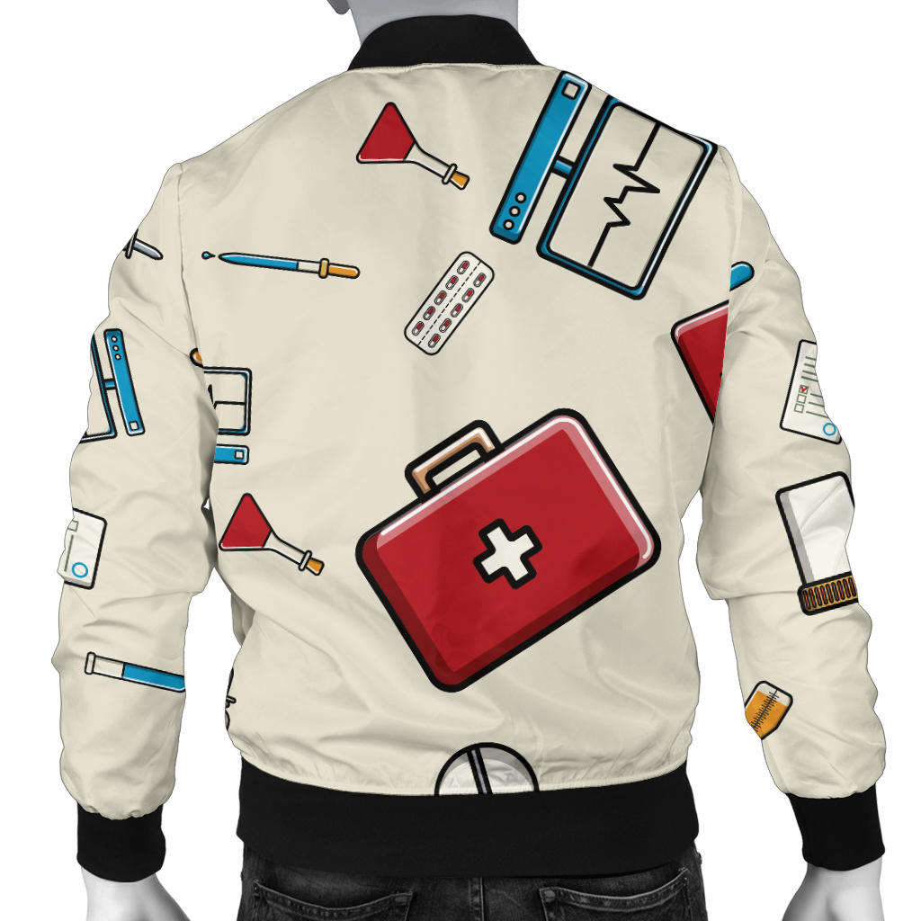 Nurse Pattern Print Design A04 Men Bomber Jacket