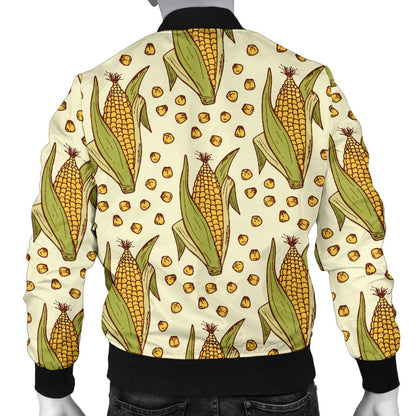 Corn Pattern Print Design 01 Men Bomber Jacket