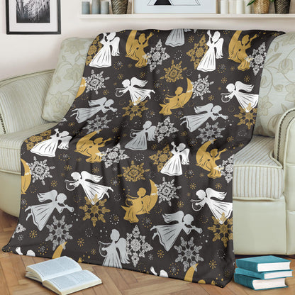 Angel Pattern Print Design 04 Premium Blanket