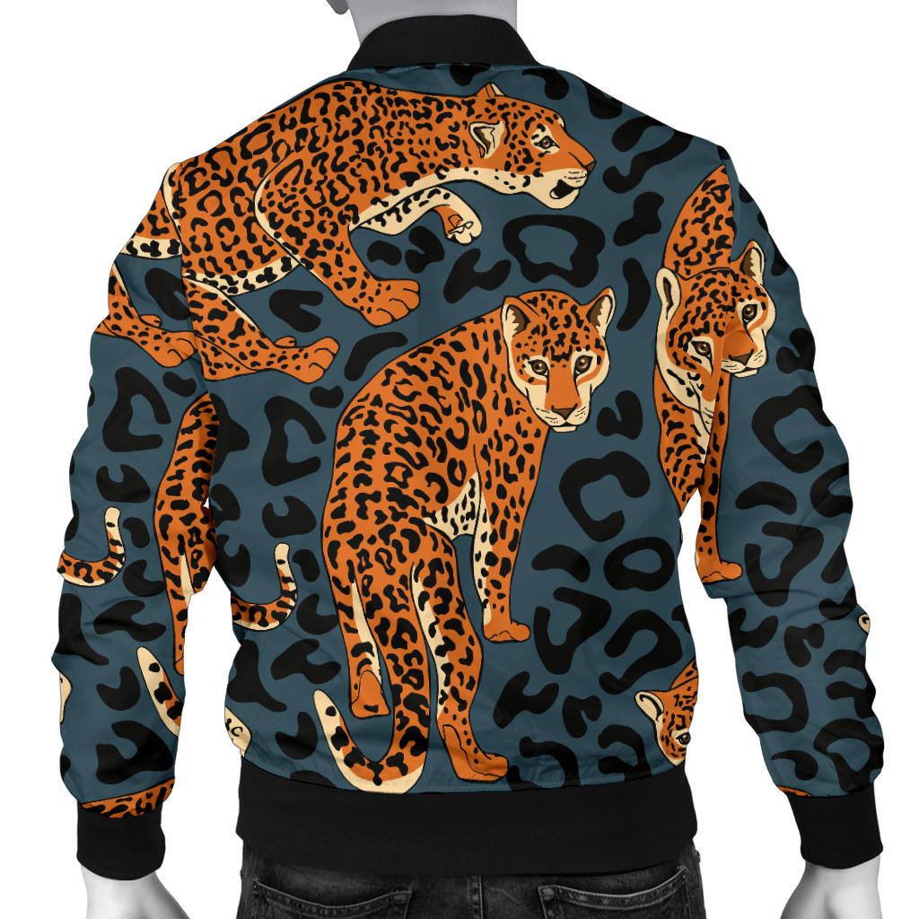 Jaguar Pattern Print Design 04 Men Bomber Jacket