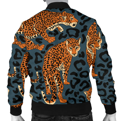 Jaguar Pattern Print Design 04 Men Bomber Jacket
