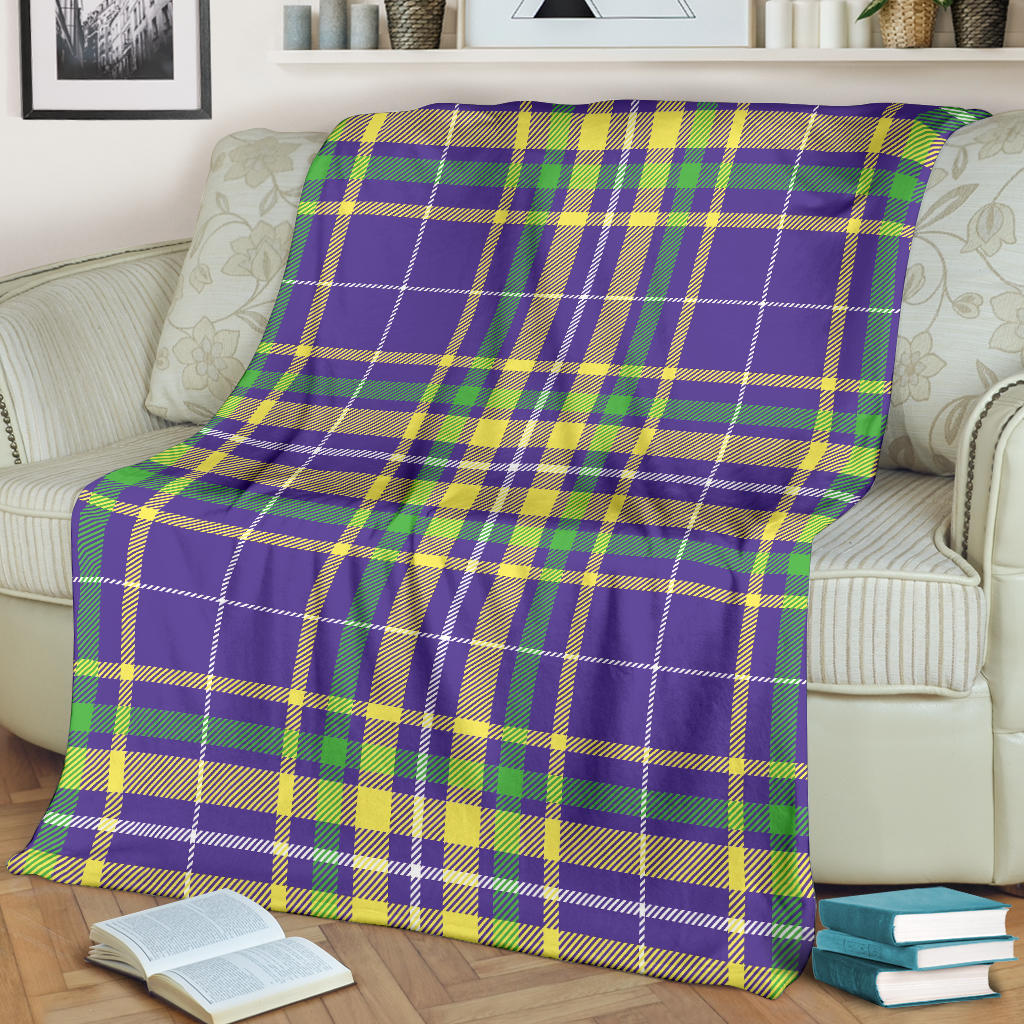Mardi Gras Pattern Print Design 010 Premium Blanket