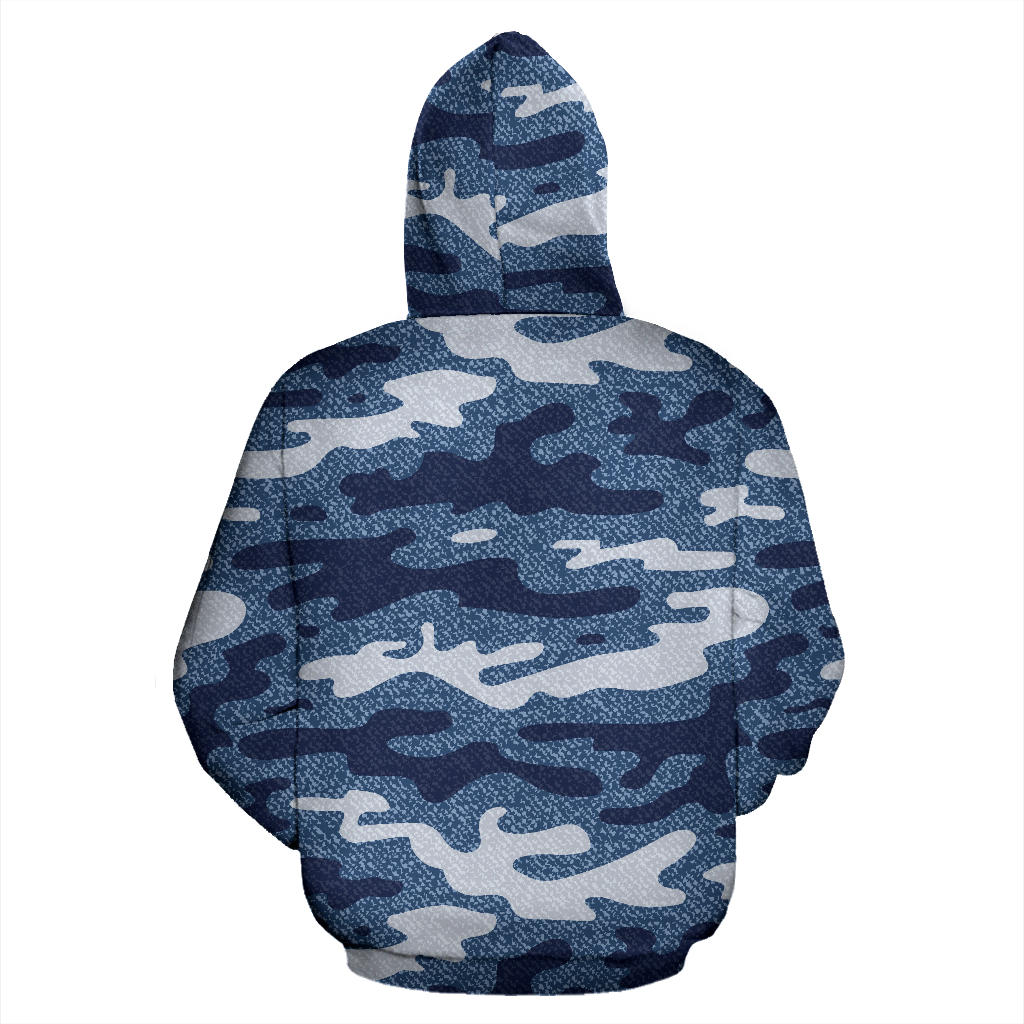 Jean Camouflage Pattern Print Design 05 Pullover Hoodie