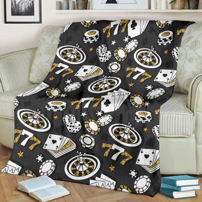 Casino Pattern Print Design 05 Premium Blanket