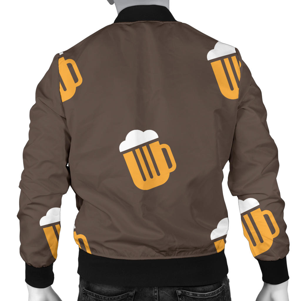 Beer Pattern Print Design 01 Men Bomber Jacket