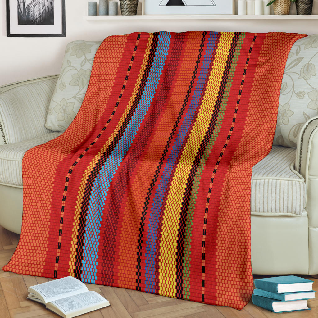 Mexican Pattern Print Design 05 Premium Blanket