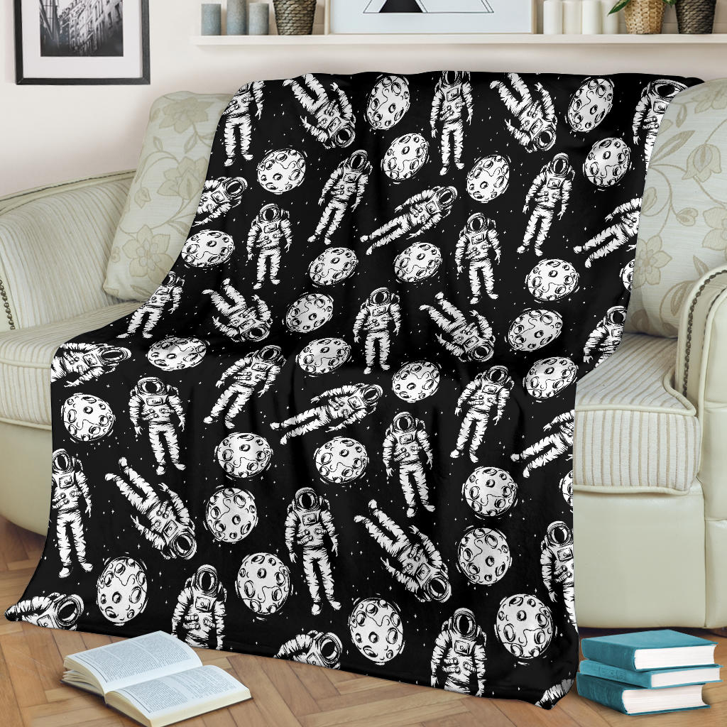 Astronaut Pattern Print Design 03 Premium Blanket