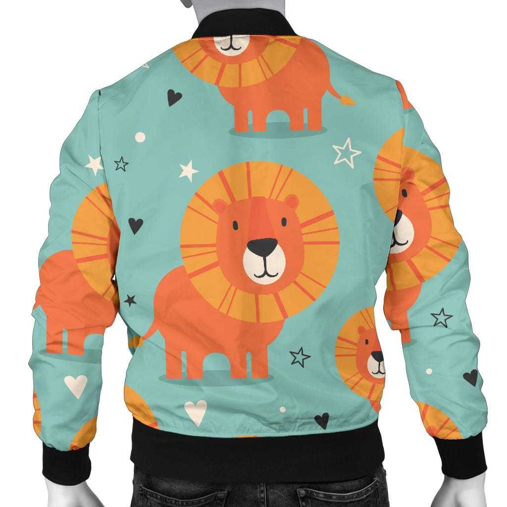 Lion Baby Pattern Print Design 03 Men Bomber Jacket