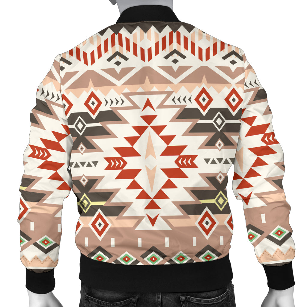 Aztec Pattern Print Design 05 Men Bomber Jacket