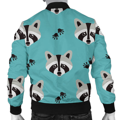 Raccoon Pattern Print Design A01 Men Bomber Jacket