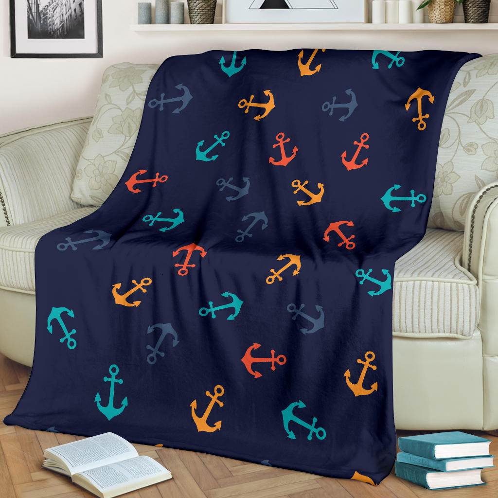 Anchor Pattern Print Design 05 Premium Blanket