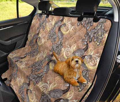 Peacock Pattern Print Design A05 Rear Dog Car Seat Cover Hammock
