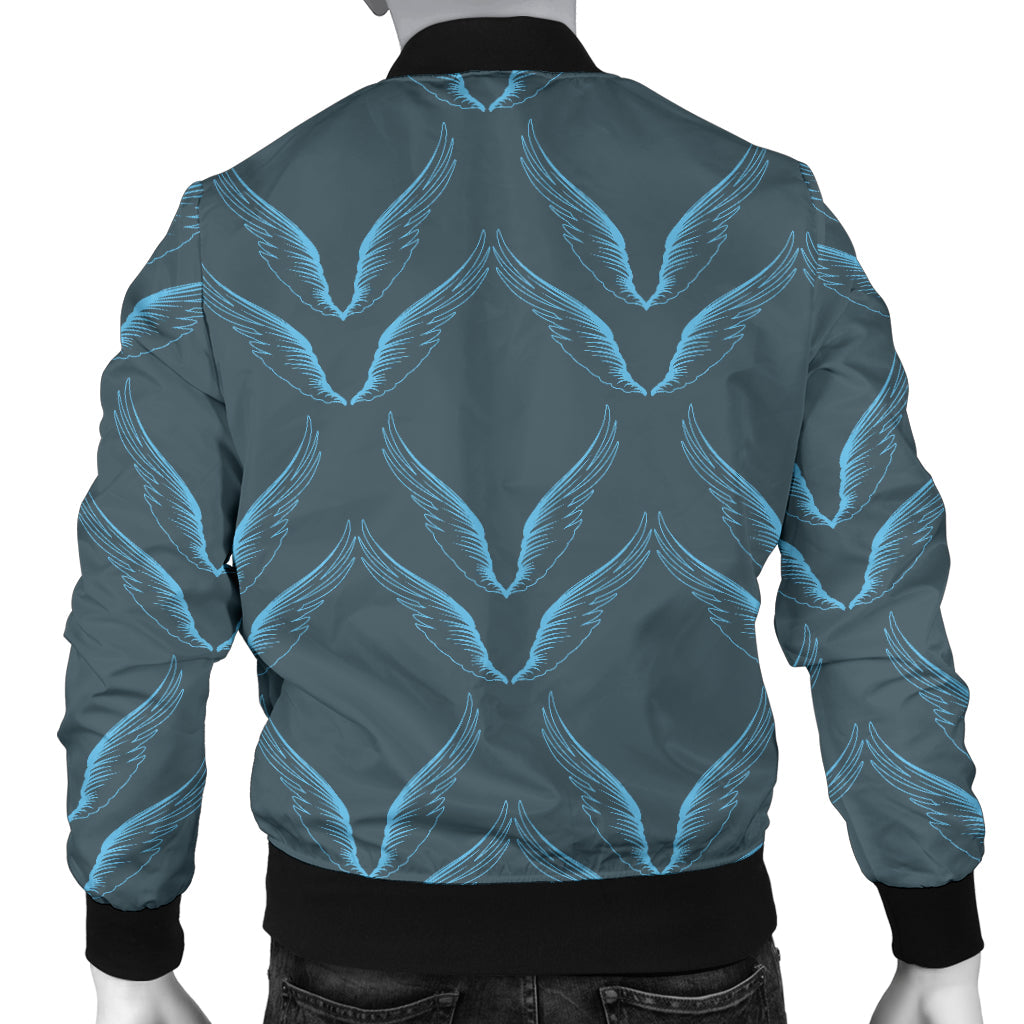 Angel Wings Pattern Print Design 04 Men Bomber Jacket