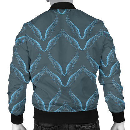 Angel Wings Pattern Print Design 04 Men Bomber Jacket