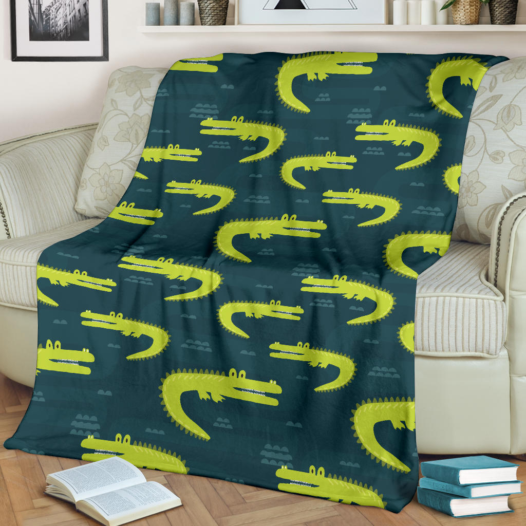 Alligator Pattern Print Design 03 Premium Blanket