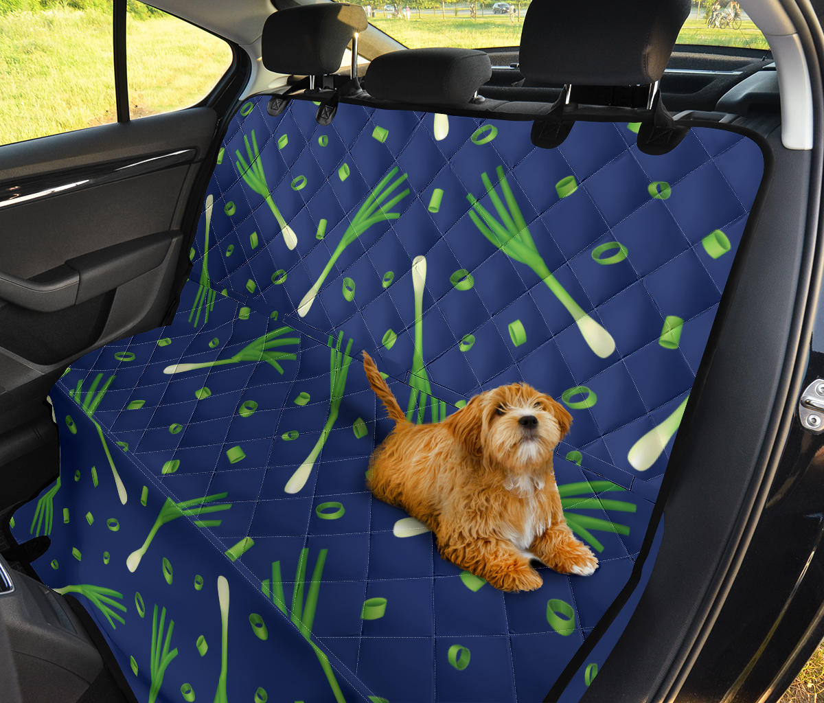 Leek Pattern Print Design 02 Rear Dog Car Seat Cover Hammock