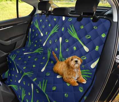 Leek Pattern Print Design 02 Rear Dog Car Seat Cover Hammock