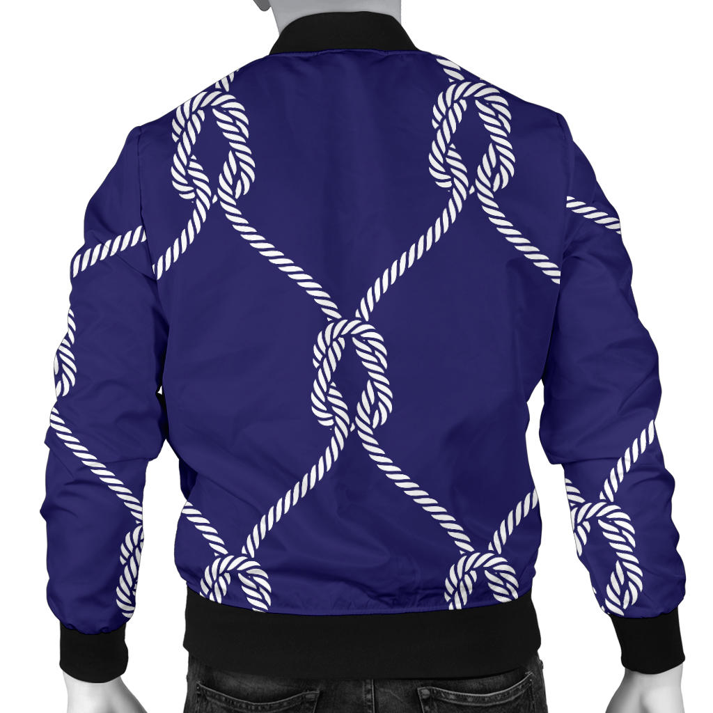 Rope Pattern Print Design A03 Men Bomber Jacket