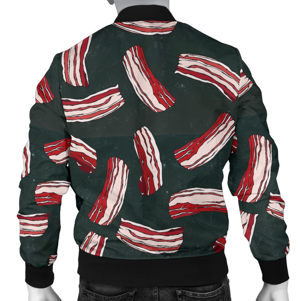 Bacon Pattern Print Design 02 Men Bomber Jacket