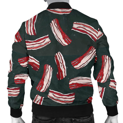 Bacon Pattern Print Design 02 Men Bomber Jacket