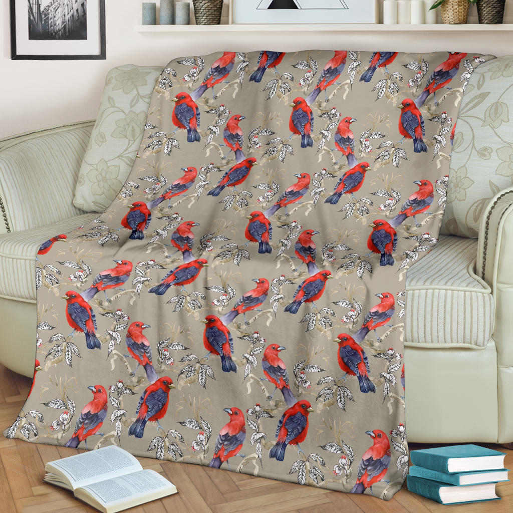 Birds Pattern Print Design 05 Premium Blanket