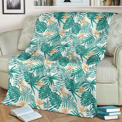 Bird Of Paradise Pattern Print Design 05 Premium Blanket