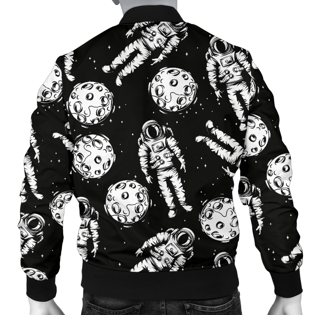 Astronaut Pattern Print Design 03 Men Bomber Jacket