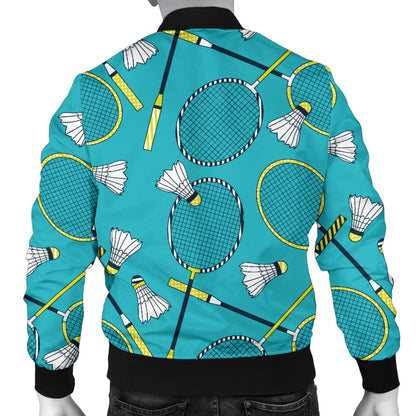 Badminton Pattern Print Design 06 Men Bomber Jacket