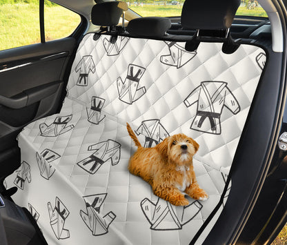 Karate Pattern Print Design 01 Rear Dog Car Seat Cover Hammock