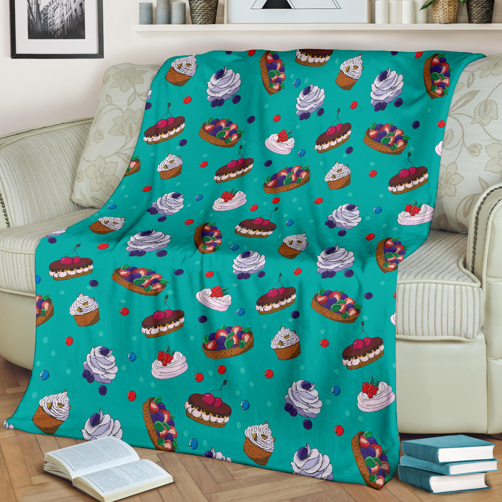 Cake Pattern Print Design 07 Premium Blanket