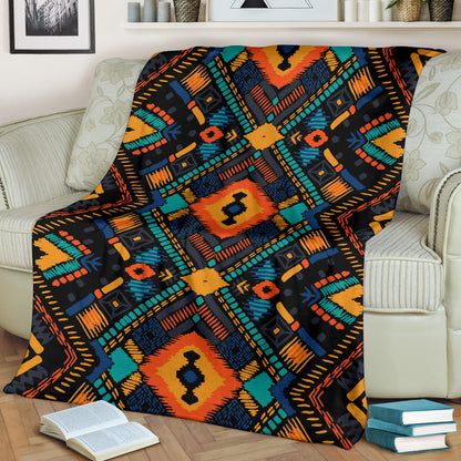 Kente Pattern Print Design 04 Premium Blanket