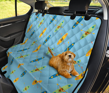 Kayak Pattern Print Design 04 Rear Dog Car Seat Cover Hammock