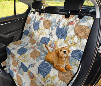 Guinea Fowl Pattern Print Design 01 Rear Dog Car Seat Cover Hammock