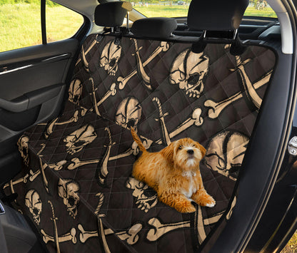 Pirate Pattern Print Design A03 Rear Dog Car Seat Cover Hammock