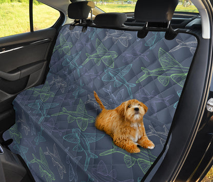 Flying Fish Pattern Print Design 02 Rear Dog Car Seat Cover Hammock