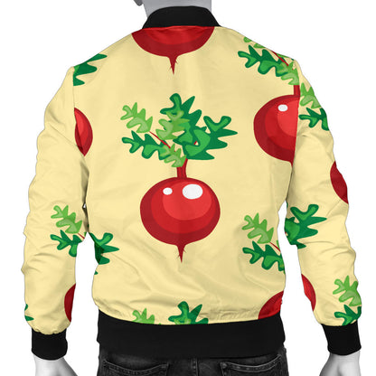 Radish Pattern Print Design A02 Men Bomber Jacket