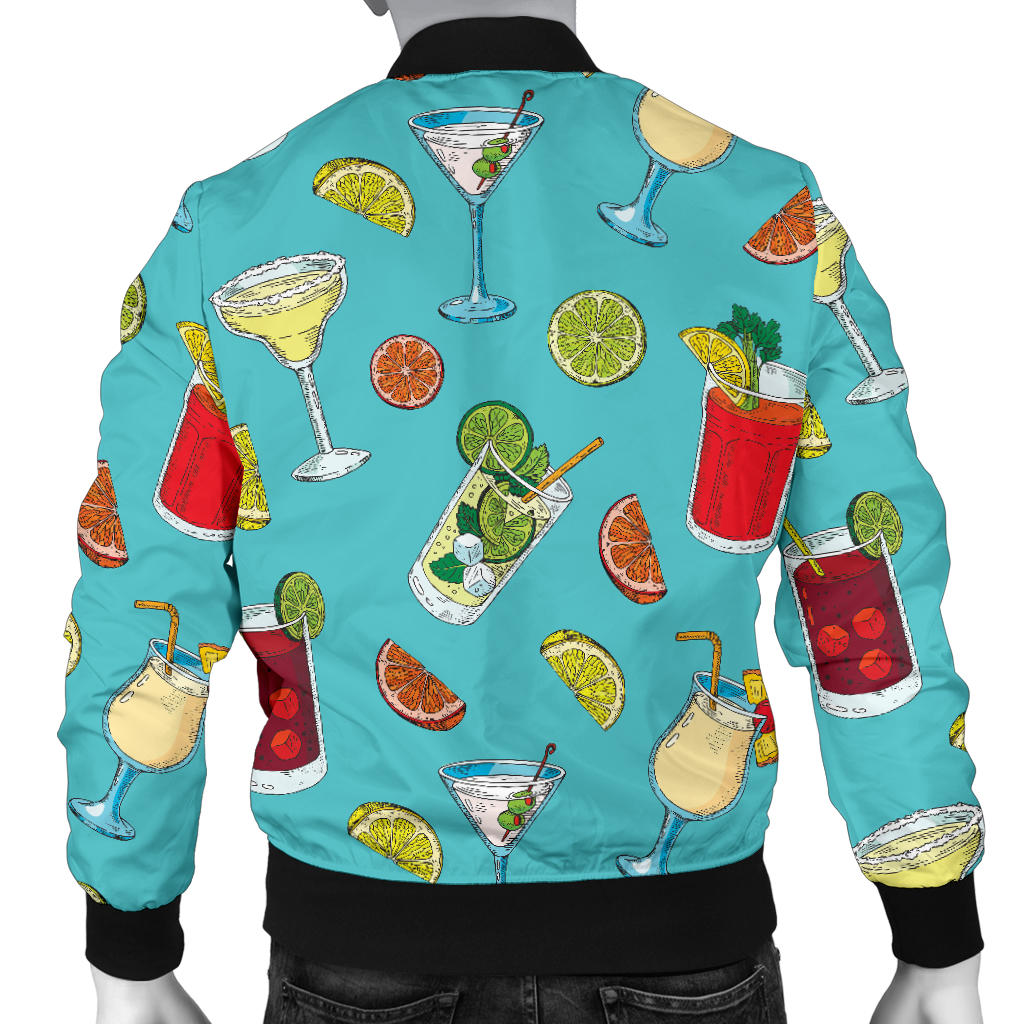 Cocktail Pattern Print Design 05 Men Bomber Jacket