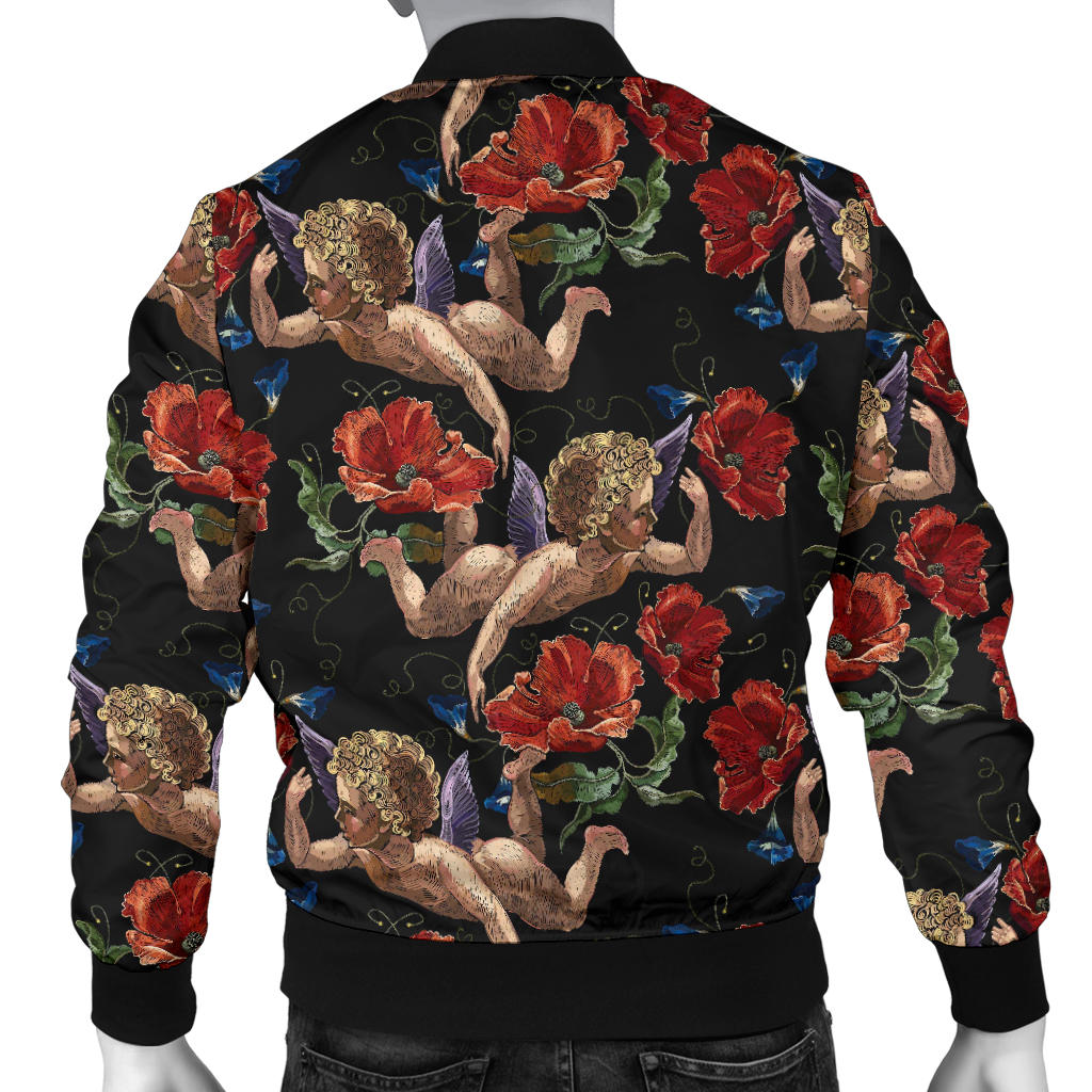 Cupid Pattern Print Design 05 Men Bomber Jacket