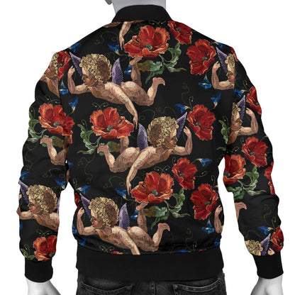 Cupid Pattern Print Design 05 Men Bomber Jacket