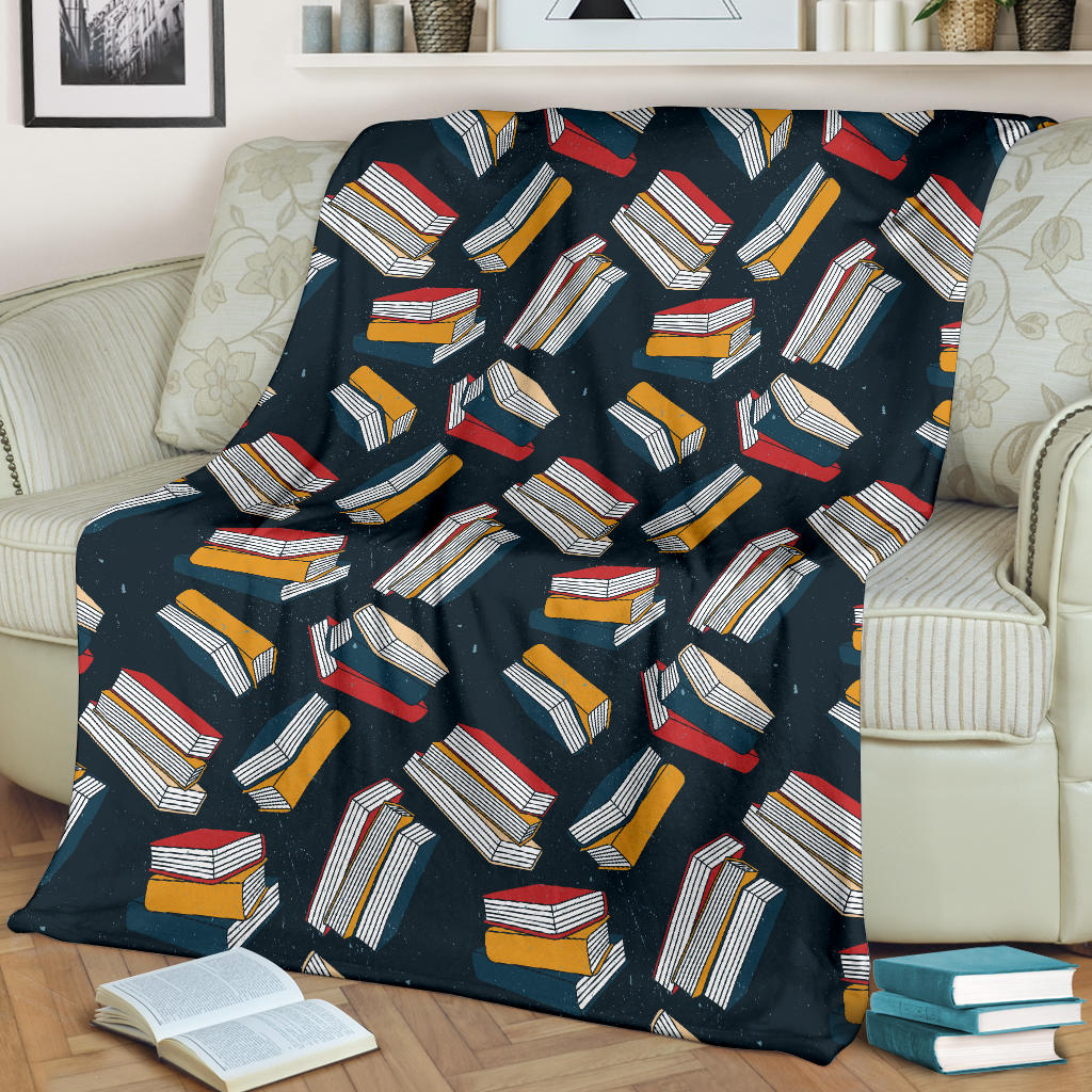 Book Pattern Print Design 07 Premium Blanket