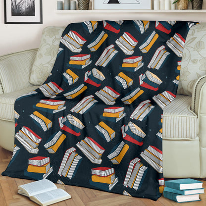 Book Pattern Print Design 07 Premium Blanket