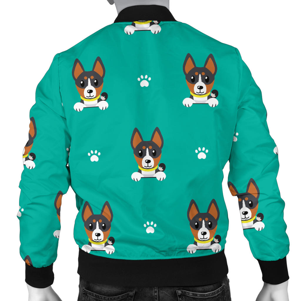 Basenji Pattern Print Design 03 Men Bomber Jacket