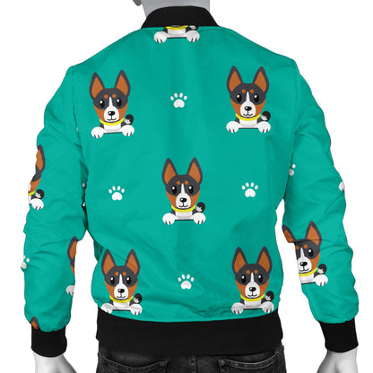 Basenji Pattern Print Design 03 Men Bomber Jacket